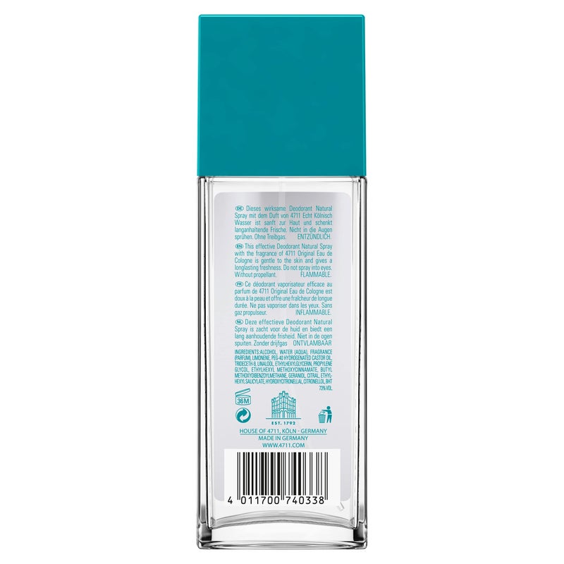 4711® ماء كولونيا الحقيقي | مزيل العرق من عطر الكلاسيك 4711 - انتعاش يدوم طويلاً | 75 مل رذاذ طبيعي - Image 5